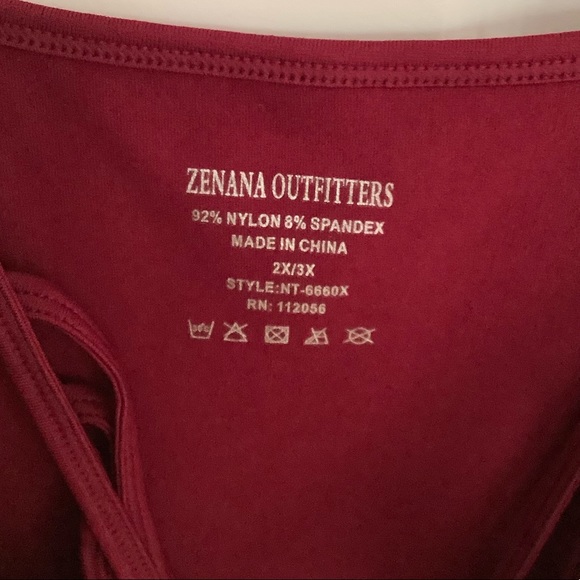 2X/3X Zenana Criss-Cross Tank - Picture 4 of 4